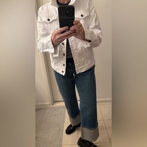 See Thru Soul white denim jacket w pockets